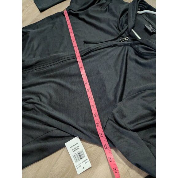 32 Degrees Set of 2 Cool Lightweight Zip Up Hoodies - Black & Gray - Picture 8 of 11